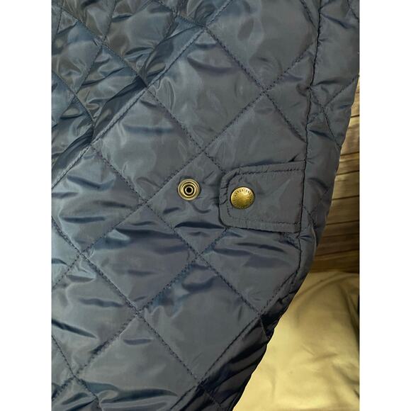 Lands’ End Quilted Puffer Vest – Men’s XL Blue Full Zip with Corduroy Collar - Picture 10 of 11